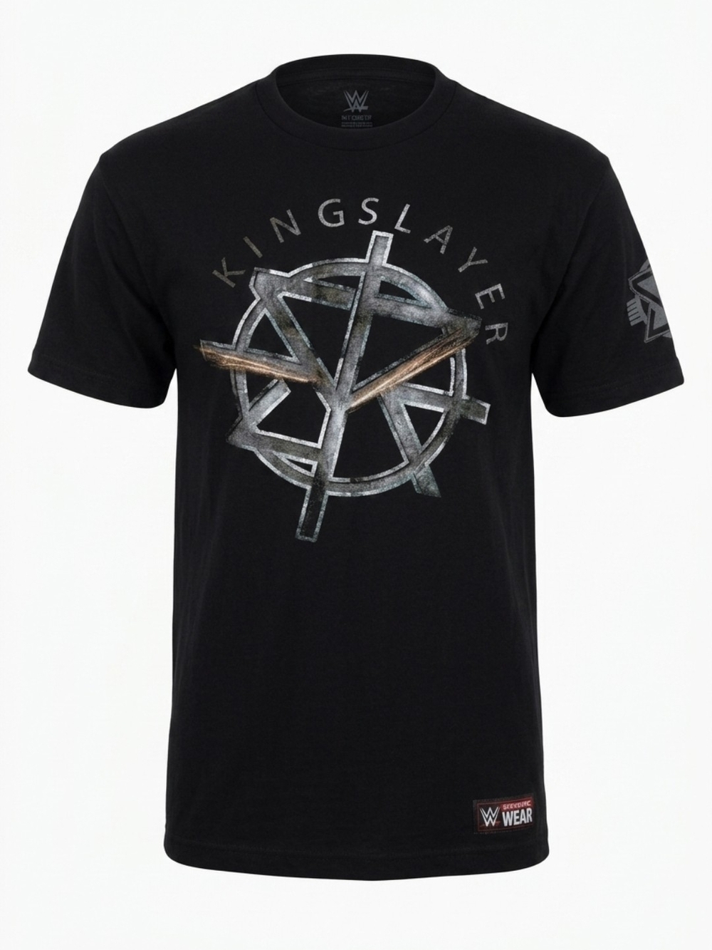 WWE Kingslayer Graphic Tee - Black with Silver and Gold Accents